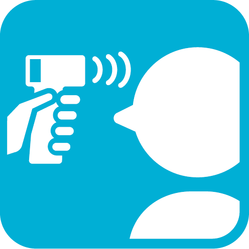 ご来店時に検温実施中です。