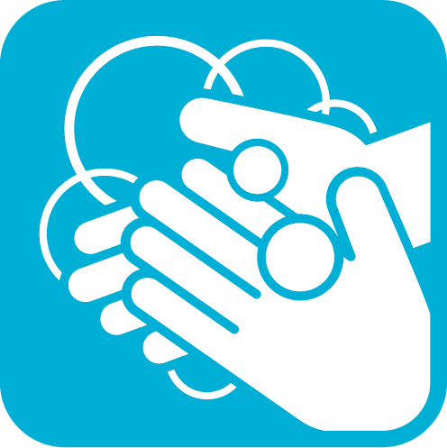 丁寧に手洗いします。